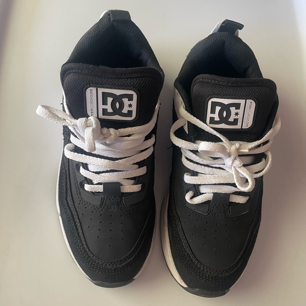 DC Kids Black and White Sneakers